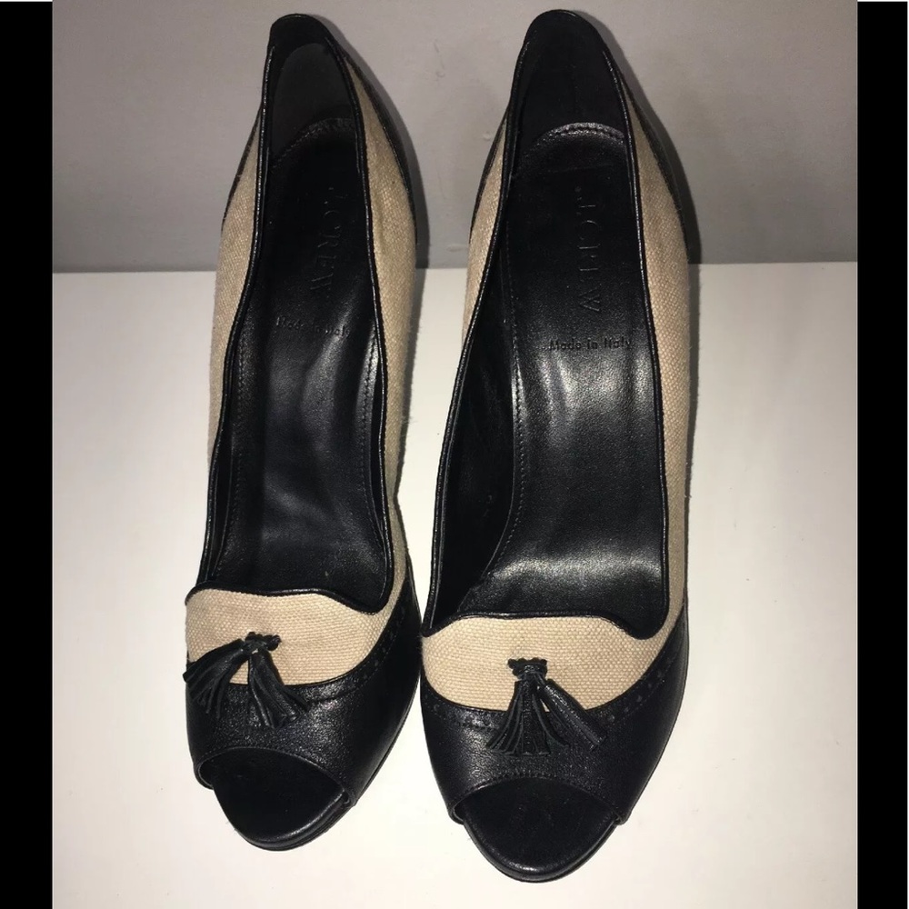 2 for $25 😍 Crew Tassled PUMPs-Size 9.5 Black/Tan